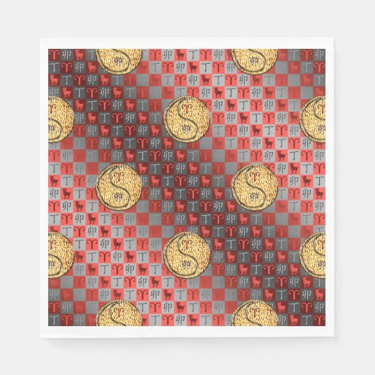 Aries & Fire Rabbit Servet (Voorkant)