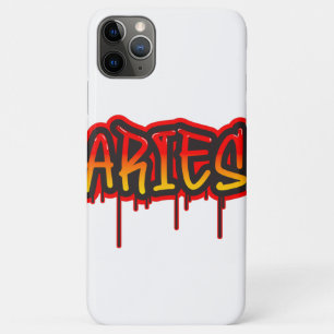 ARIES Fire Sign Driving Word Art Spray Paint Case-Mate iPhone Case