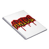 ARIES Fire Sign Driving Word Art Spray Paint Notitieboek (Rechterzijde)