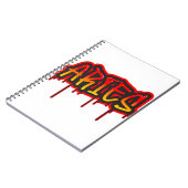 ARIES Fire Sign Driving Word Art Spray Paint Notitieboek (Linkerzijde)