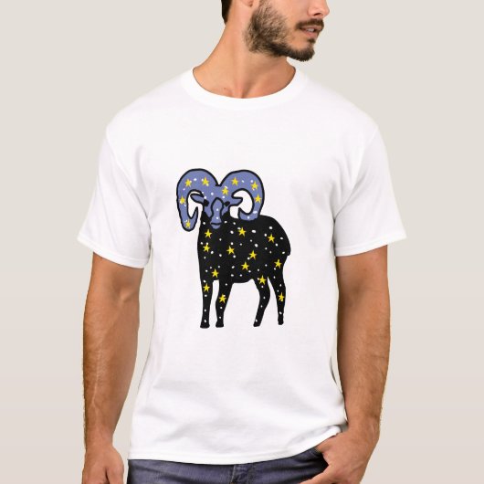 Aries Galaxy Ram T‑Shirt – Felle Aries Energie  T-shirt (Voorkant)