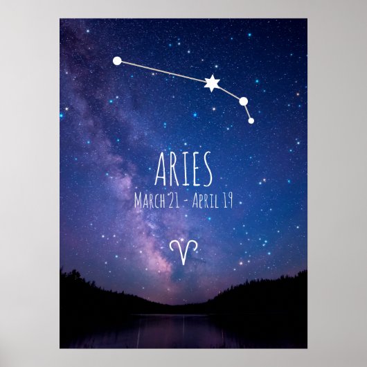 Aries | Gepersonaliseerd Poster voor Zodiac Conste (Voorkant)