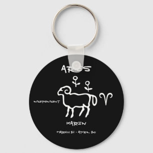 Aries gepersonaliseerd sleutelhanger
