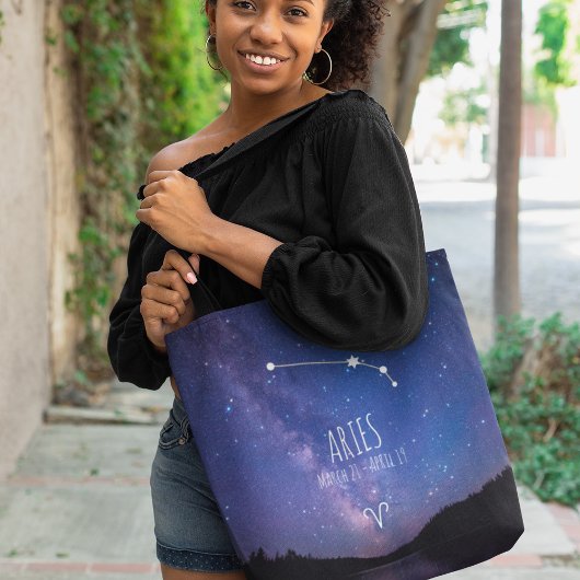 Aries | Gepersonaliseerde zodiac-constellatie Tote Bag