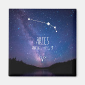 Aries | Gepersonaliseerde Zodiac Constellation Mag Magneet (Voorkant)