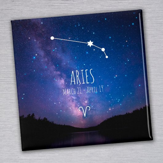 Aries | Gepersonaliseerde Zodiac Constellation Mag Magneet