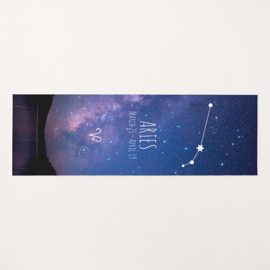 Aries | Gepersonaliseerde zodische astrologie Yoga Yogamat (Voorkant (horizontaal))