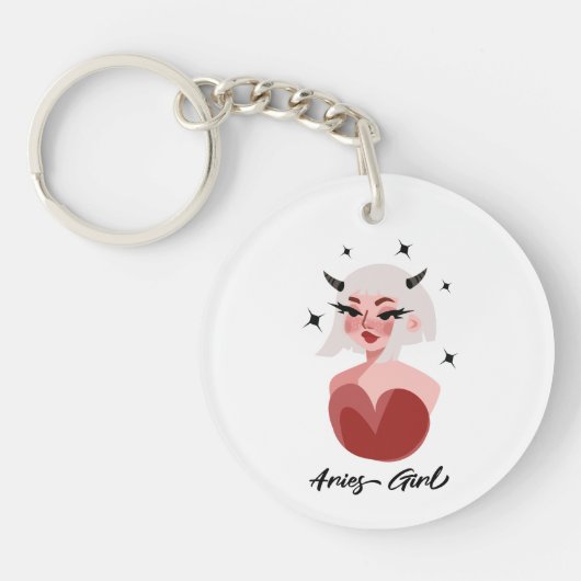 Aries Girl Sleutelhanger (Voorkant)