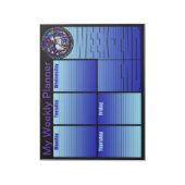 Aries Glas in lood Weekly Planner Notitieblok (Linkerzijde)