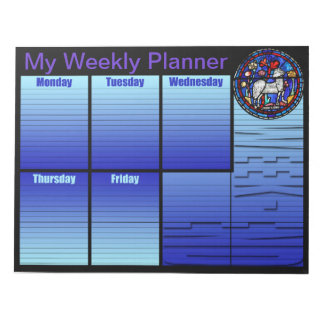 Aries Glas in lood Weekly Planner Notitieblok