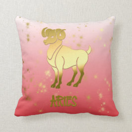 Aries Gold Ombre Astrology Horoscope Zodiac Sign Kussen