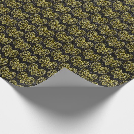 Aries Gold op leder Cadeaupapier (Hoek)