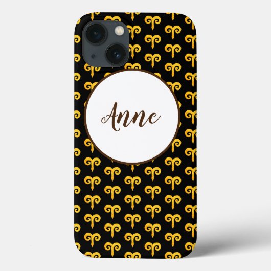 Aries Golden Astrology , gepersonaliseerd Case-Mate iPhone Case (Achterkant)