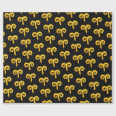 Aries Golden Astrology Sign Cadeaupapier (Vlak)