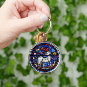 Aries Gothic Glas in lood Windows R K Sleutelhanger (Hand)