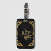 Aries gouden bord bagagelabel (Voorkant (verticaal))