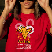 Aries Het astrologische donkere t-shirt met de Ram