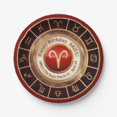 Aries - het Astrologische Teken van de Ram Papieren Bordje (Voorkant)