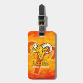 Aries Het bagagelabel van de Ram horoscoop (Voorkant verticaal)