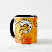 Aries Het brandsignaal Ram astrologische mok (Voorkant links)