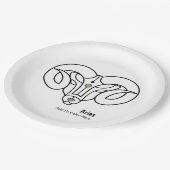 Aries het ram gepersonaliseerd zodiaal papieren bordje (Gekanteld)