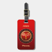 ARIES - Het symbool van de Ram Zodiac Bagagelabel (Voorkant verticaal)