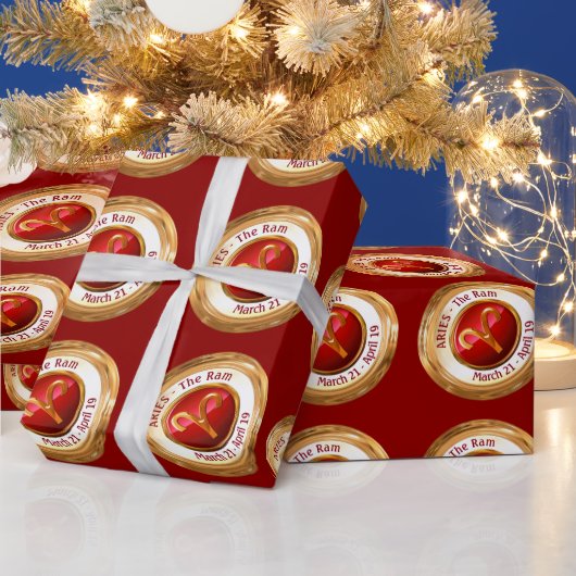 Aries - het teken van de dierentuin van Ram Cadeaupapier (Feestdagen)