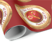 Aries - het teken van de dierentuin van Ram Cadeaupapier (Rol Hoek)