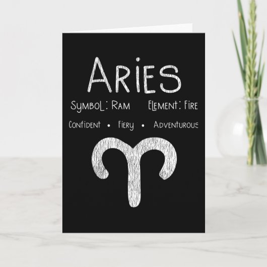 Aries Horoscope Astrology Star Sign Birthday Gift Kaart (Voorkant)
