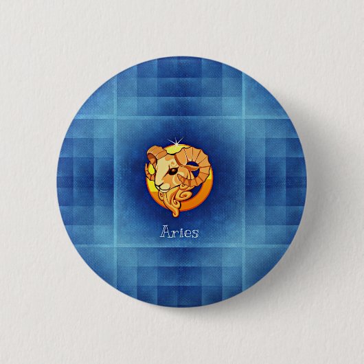 aries horoscope ronde button 5,7 cm (Voorkant)