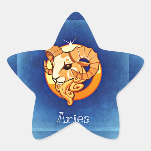 aries horoscope ster sticker (Voorkant)