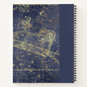 Aries Horoscope Sterrennacht Sketchbook with Name Notitieboek (Achterkant)