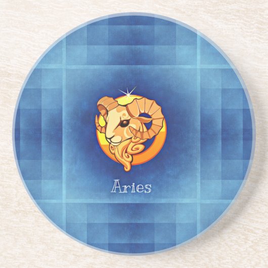aries horoscope zandsteen onderzetter (Voorkant)