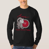 Aries I Lead Never Follow T-shirt (Voorkant)