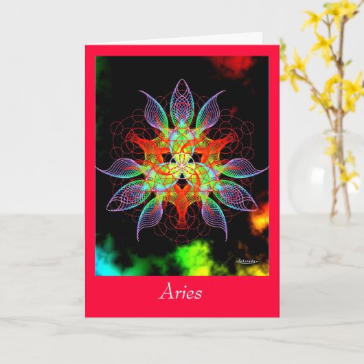 Aries Kaart (Gele Bloem)