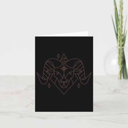 Aries Kerstmis Zodiac Horoscoop Astrologie Kaart (Voorkant)