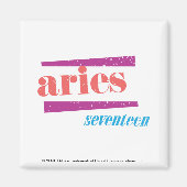 Aries Lt roze Magneet (Voorkant)