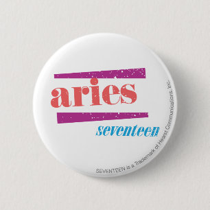 Aries Lt roze Ronde Button 5,7 Cm