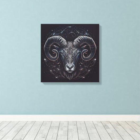 Aries-Maart 21-April 19 de Druk van het Canvas Afdruk (Insitu (Houten vloer))