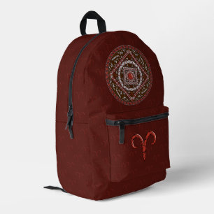 Aries Mandala Bedrukte Rugzak