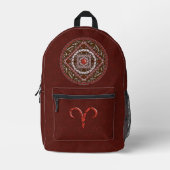 Aries Mandala Bedrukte Rugzak (Voorkant)