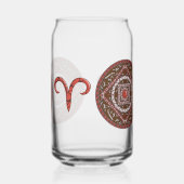 Aries Mandala Blikvorm Glas (Links)