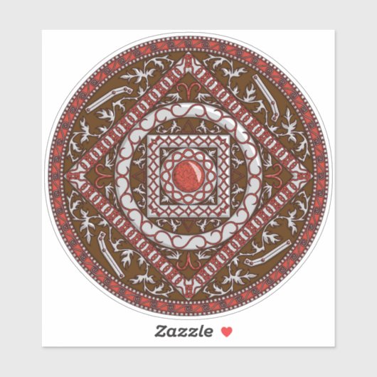 Aries Mandala Contour Sticker (Vel)
