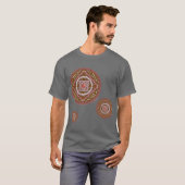 Aries Mandala Heren Donker T-shirt (Voorkant volledig)