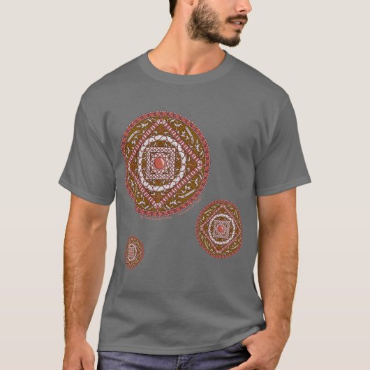 Aries Mandala Heren Donker T-shirt (Voorkant)