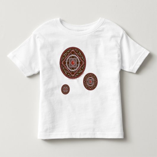 Aries Mandala Kinderen en Baby Licht Shirt (Voorkant)
