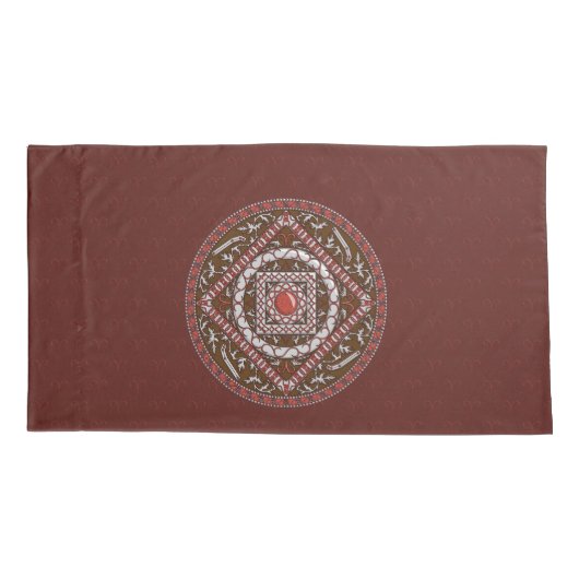 Aries Mandala Kussensloop (Achterkant)