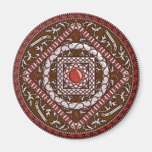 Aries Mandala Magnet (Voorkant)