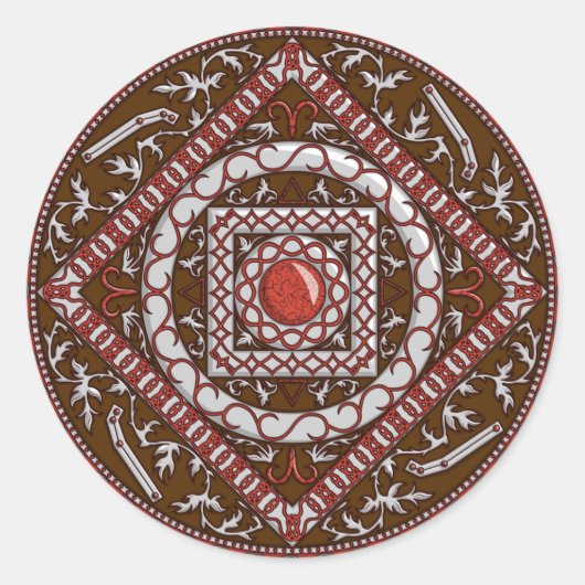 Aries Mandala Sticker (Voorkant)