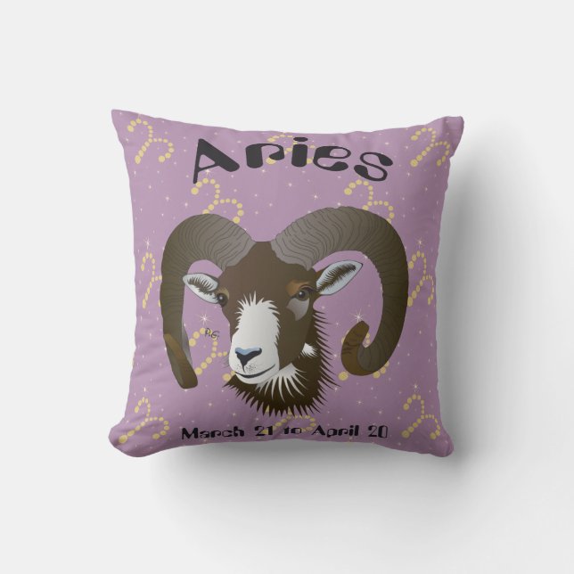 Aries March 21 to April 20 Pillows Kussen (Voorkant)
